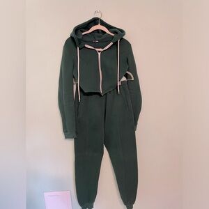 Cropped Matching Sweat Set